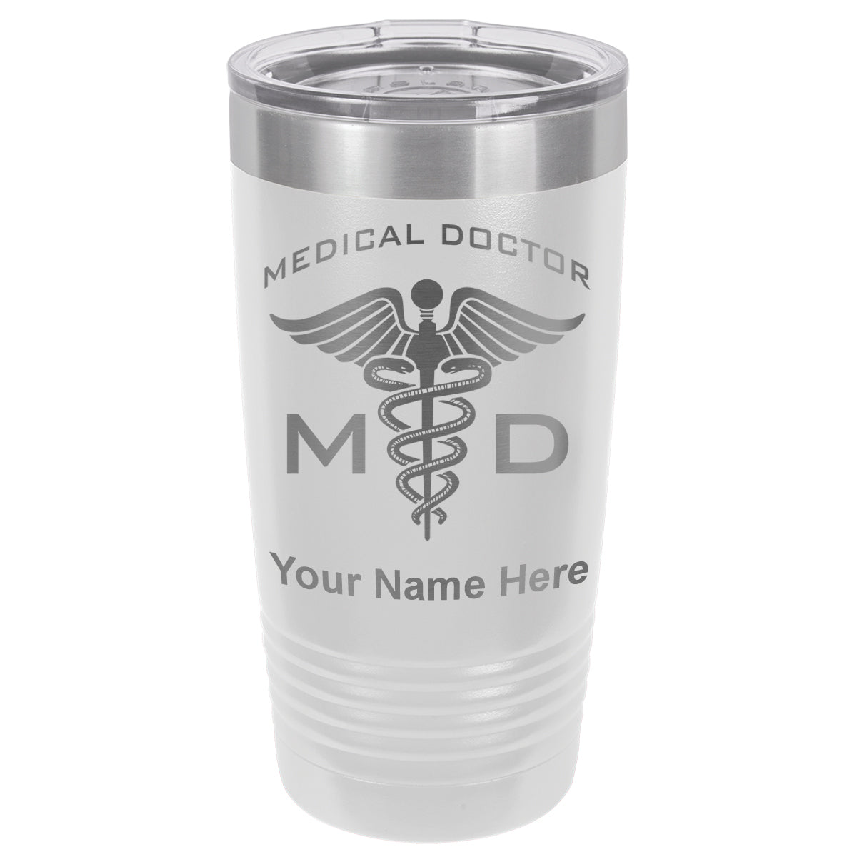 20oz Vacuum Insulated Tumbler Mug, MD Medical Doctor, Personalized Engraving Included