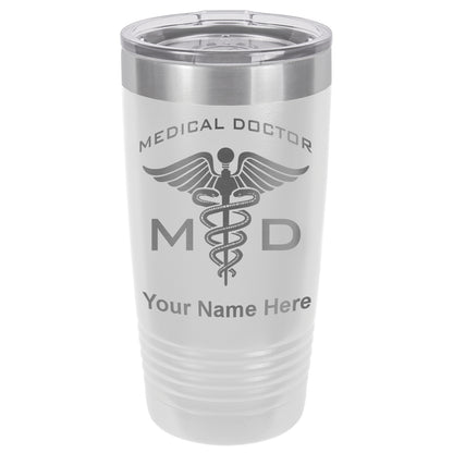 20oz Vacuum Insulated Tumbler Mug, MD Medical Doctor, Personalized Engraving Included