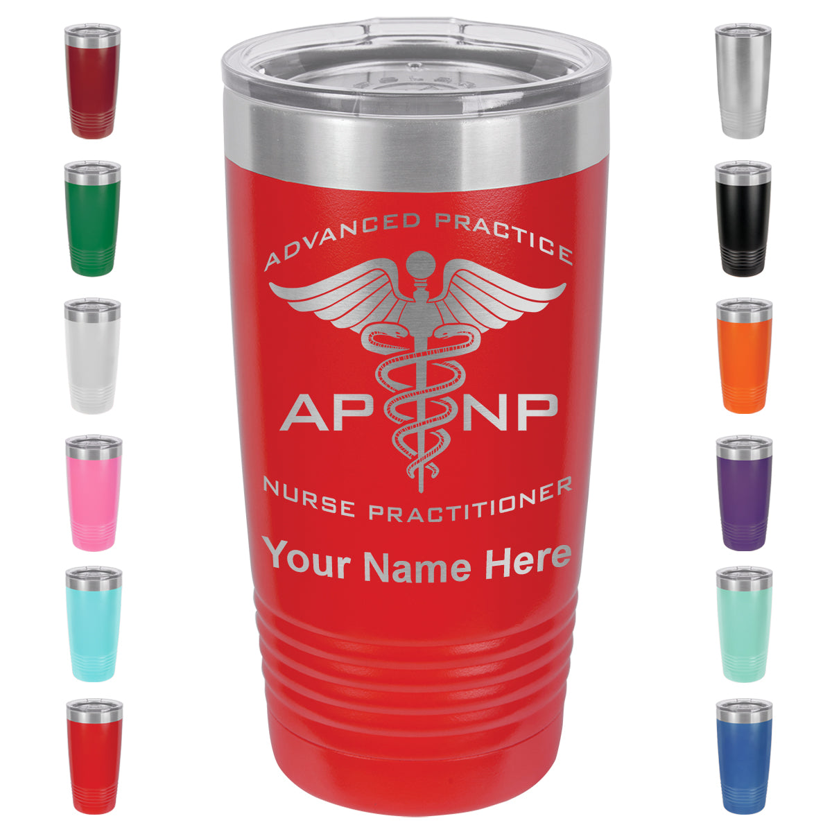 20oz Vacuum Insulated Tumbler Mug, APNP Advanced Practice Nurse Practitioner, Personalized Engraving Included