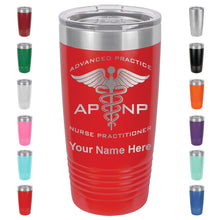 Load image into Gallery viewer, 20oz Vacuum Insulated Tumbler Mug, APNP Advanced Practice Nurse Practitioner, Personalized Engraving Included
