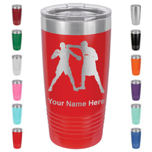 Load image into Gallery viewer, 20oz Vacuum Insulated Tumbler Mug, Boxers Boxing, Personalized Engraving Included
