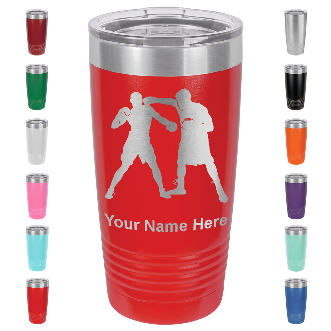 20oz Vacuum Insulated Tumbler Mug, Boxers Boxing, Personalized Engraving Included
