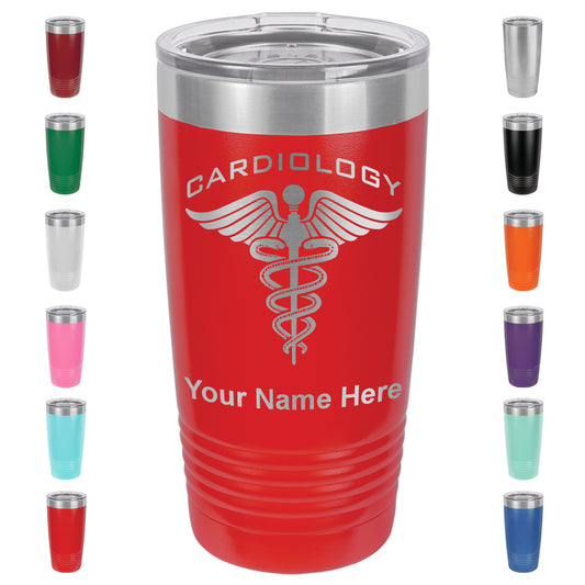 20oz Vacuum Insulated Tumbler Mug, Cardiology, Personalized Engraving Included