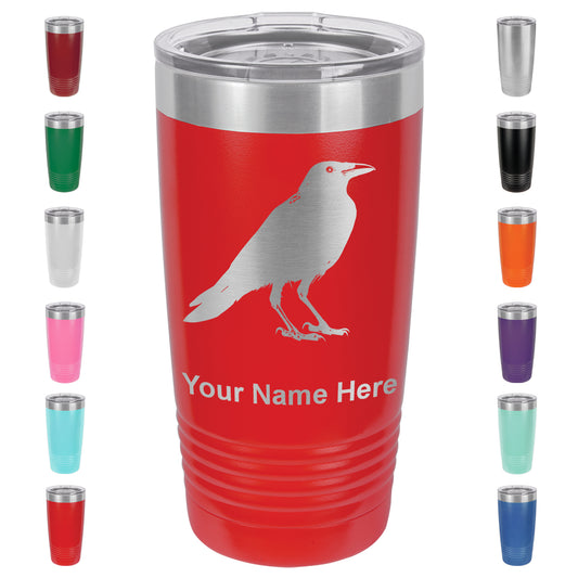 20oz Vacuum Insulated Tumbler Mug, Crow, Personalized Engraving Included