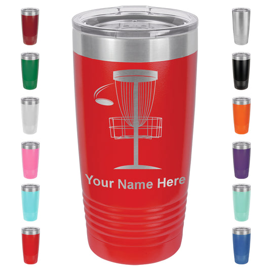 20oz Vacuum Insulated Tumbler Mug, Disc Golf, Personalized Engraving Included