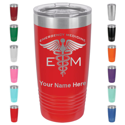 20oz Vacuum Insulated Tumbler Mug, Emergency Medicine, Personalized Engraving Included