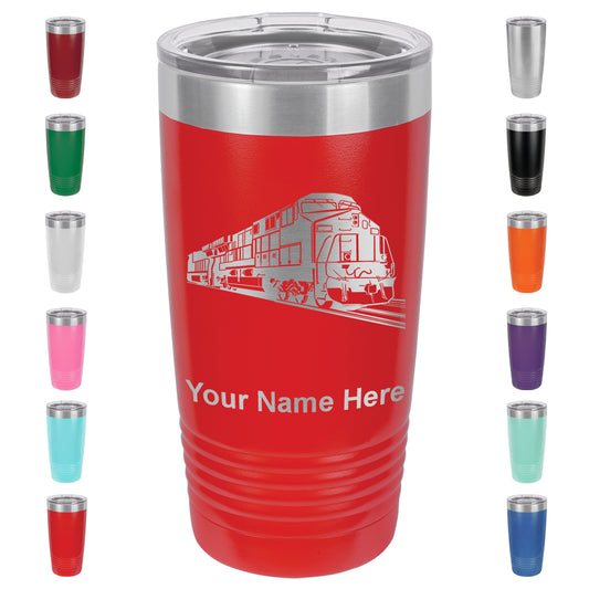 20oz Vacuum Insulated Tumbler Mug, Freight Train, Personalized Engraving Included