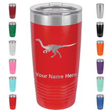 Load image into Gallery viewer, 20oz Vacuum Insulated Tumbler Mug, Gallimimus Dinosaur, Personalized Engraving Included
