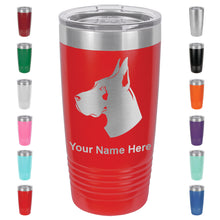 Load image into Gallery viewer, 20oz Vacuum Insulated Tumbler Mug, Great Dane Dog, Personalized Engraving Included
