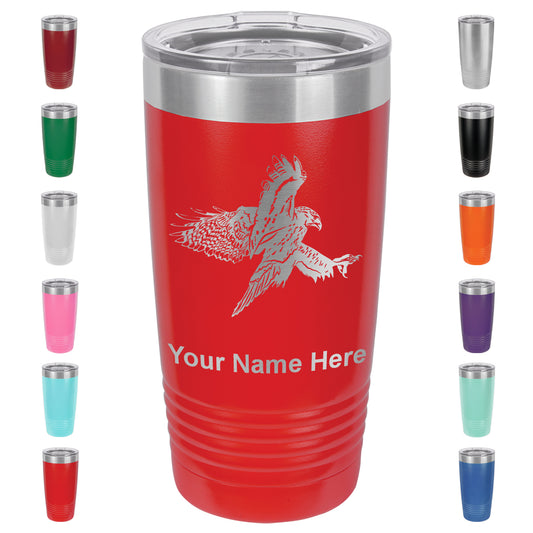 20oz Vacuum Insulated Tumbler Mug, Hawk, Personalized Engraving Included