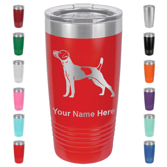 20oz Vacuum Insulated Tumbler Mug, Jack Russell Terrier Dog, Personalized Engraving Included