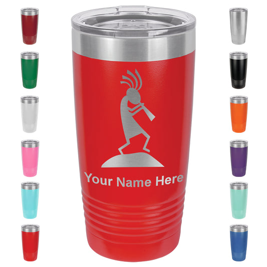 20oz Vacuum Insulated Tumbler Mug, Kokopelli, Personalized Engraving Included