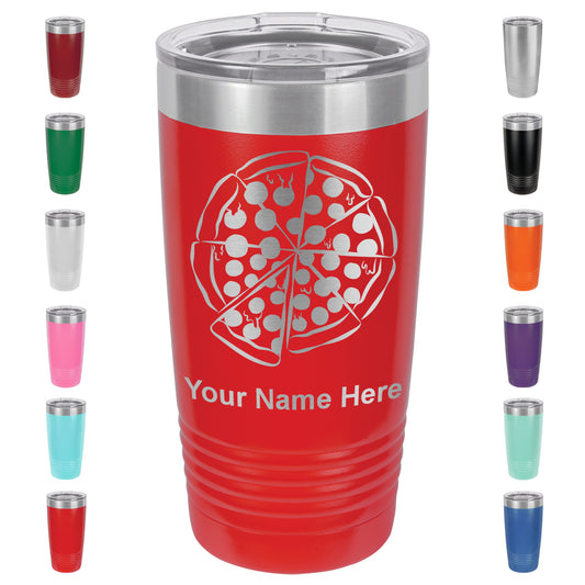 20oz Vacuum Insulated Tumbler Mug, Pizza, Personalized Engraving Included