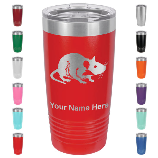 20oz Vacuum Insulated Tumbler Mug, Rat, Personalized Engraving Included