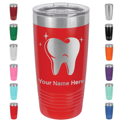 20oz Vacuum Insulated Tumbler Mug, Tooth, Personalized Engraving Included