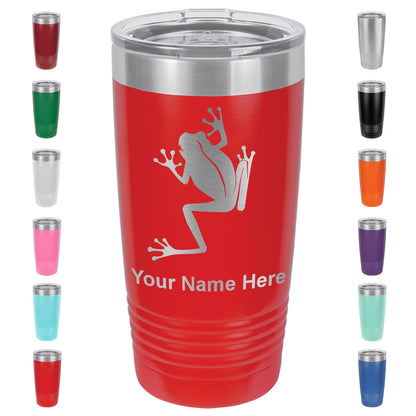 20oz Vacuum Insulated Tumbler Mug, Tree Frog, Personalized Engraving Included