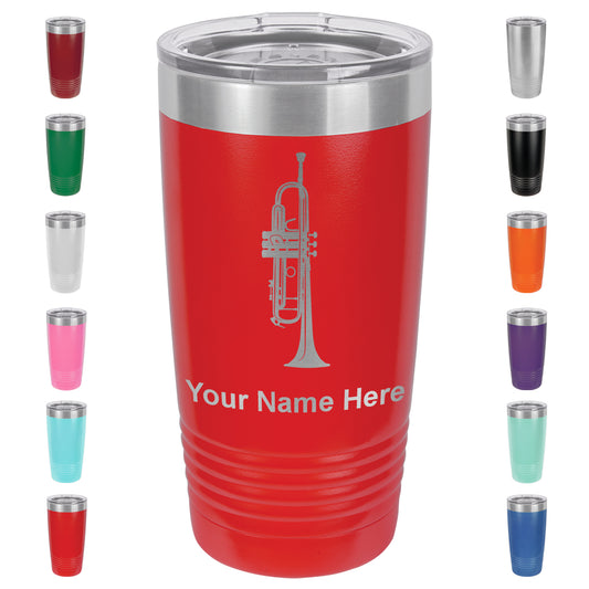 20oz Vacuum Insulated Tumbler Mug, Trumpet, Personalized Engraving Included