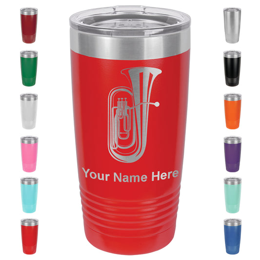 20oz Vacuum Insulated Tumbler Mug, Tuba, Personalized Engraving Included