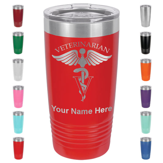 20oz Vacuum Insulated Tumbler Mug, Veterinarian, Personalized Engraving Included