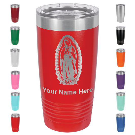 20oz Vacuum Insulated Tumbler Mug, Virgen de Guadalupe, Personalized Engraving Included