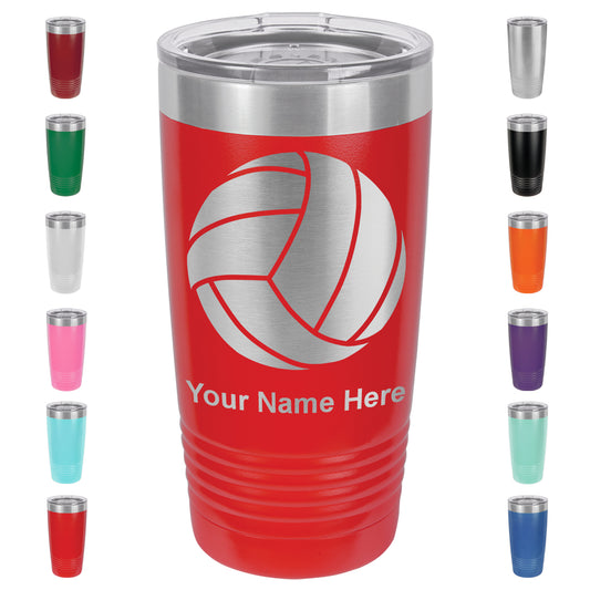 20oz Vacuum Insulated Tumbler Mug, Volleyball Ball, Personalized Engraving Included