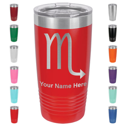 20oz Vacuum Insulated Tumbler Mug, Zodiac Sign Scorpio, Personalized Engraving Included