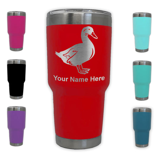 LaserGram 30oz Tumbler Mug, Duck, Personalized Engraving Included