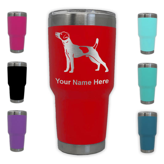 LaserGram 30oz Tumbler Mug, Jack Russell Terrier Dog, Personalized Engraving Included