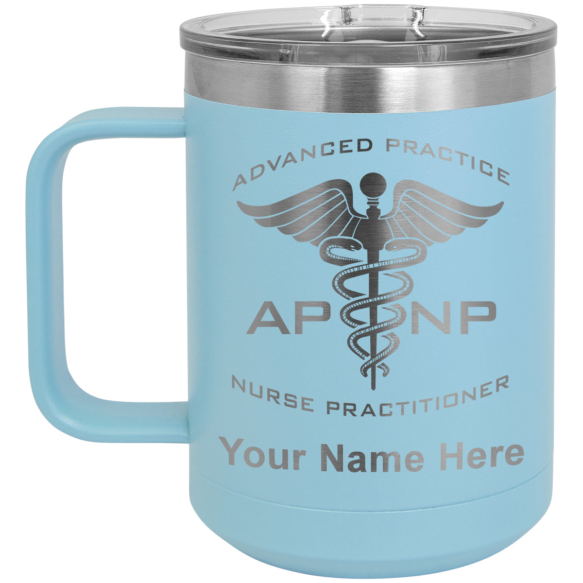 15oz Vacuum Insulated Coffee Mug, APNP Advanced Practice Nurse Practitioner, Personalized Engraving Included