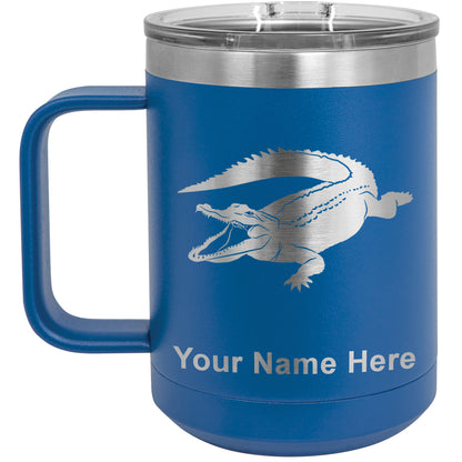15oz Vacuum Insulated Coffee Mug, Alligator, Personalized Engraving Included