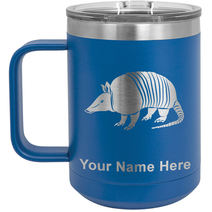 15oz Vacuum Insulated Coffee Mug, Armadillo, Personalized Engraving Included