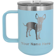 Load image into Gallery viewer, 15oz Vacuum Insulated Coffee Mug, Chihuahua Dog, Personalized Engraving Included
