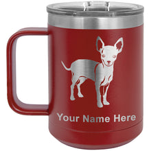 Load image into Gallery viewer, 15oz Vacuum Insulated Coffee Mug, Chihuahua Dog, Personalized Engraving Included
