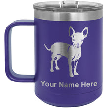 Load image into Gallery viewer, 15oz Vacuum Insulated Coffee Mug, Chihuahua Dog, Personalized Engraving Included
