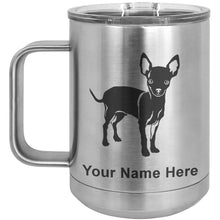 Load image into Gallery viewer, 15oz Vacuum Insulated Coffee Mug, Chihuahua Dog, Personalized Engraving Included
