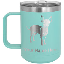 Load image into Gallery viewer, 15oz Vacuum Insulated Coffee Mug, Chihuahua Dog, Personalized Engraving Included
