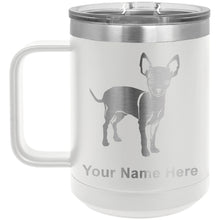 Load image into Gallery viewer, 15oz Vacuum Insulated Coffee Mug, Chihuahua Dog, Personalized Engraving Included
