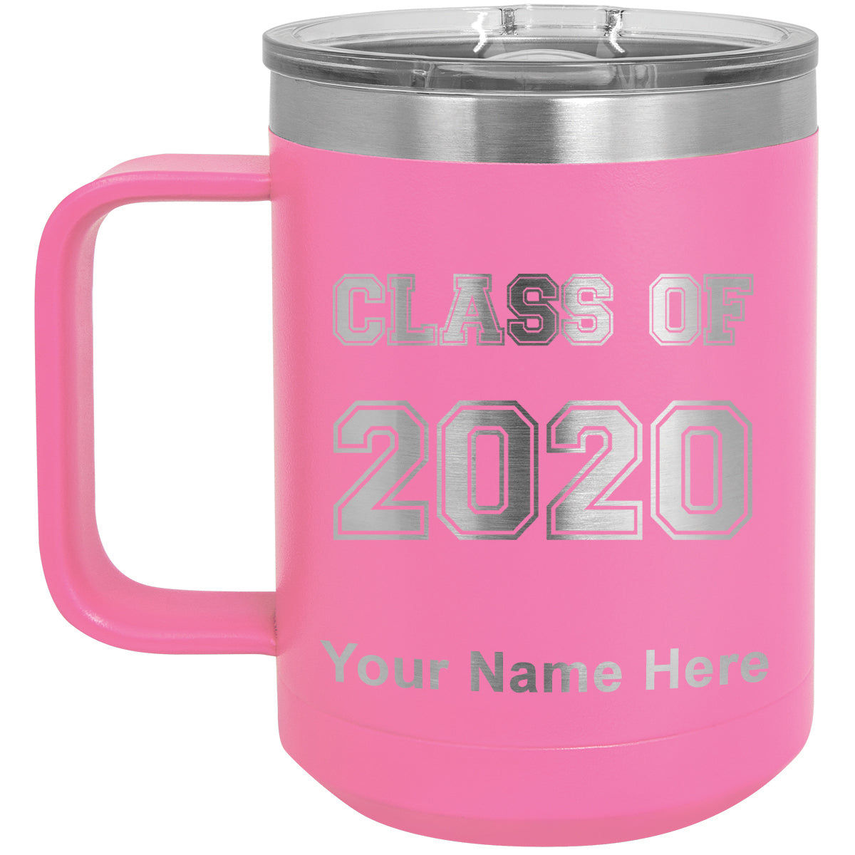 15oz Vacuum Insulated Coffee Mug, Class of 2020, 2021, 2022, 2023 2024, 2025, Personalized Engraving Included