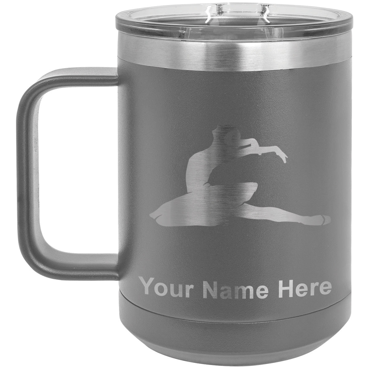 15oz Vacuum Insulated Coffee Mug, Dancer, Personalized Engraving Included