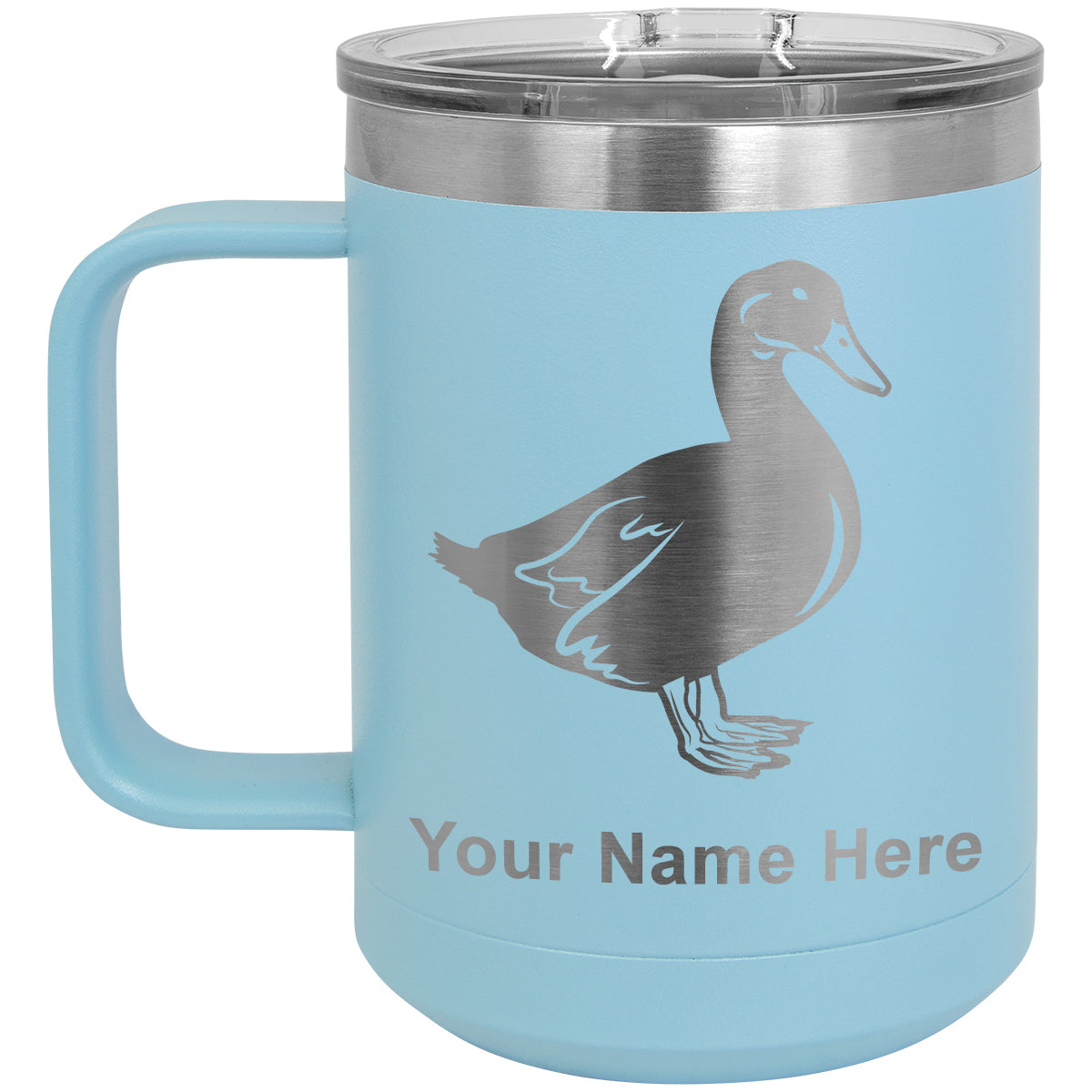 15oz Vacuum Insulated Coffee Mug, Duck, Personalized Engraving Included