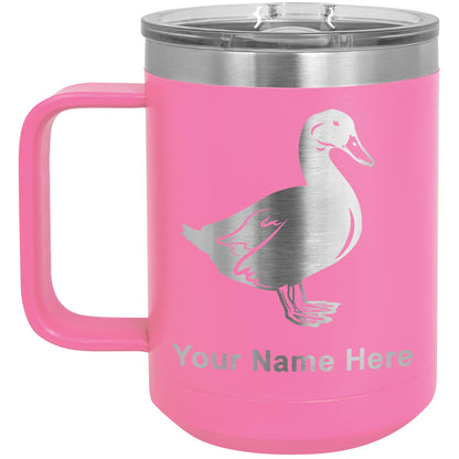 15oz Vacuum Insulated Coffee Mug, Duck, Personalized Engraving Included