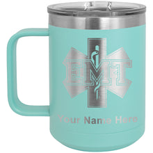 Load image into Gallery viewer, 15oz Vacuum Insulated Coffee Mug, EMT Emergency Medical Technician, Personalized Engraving Included
