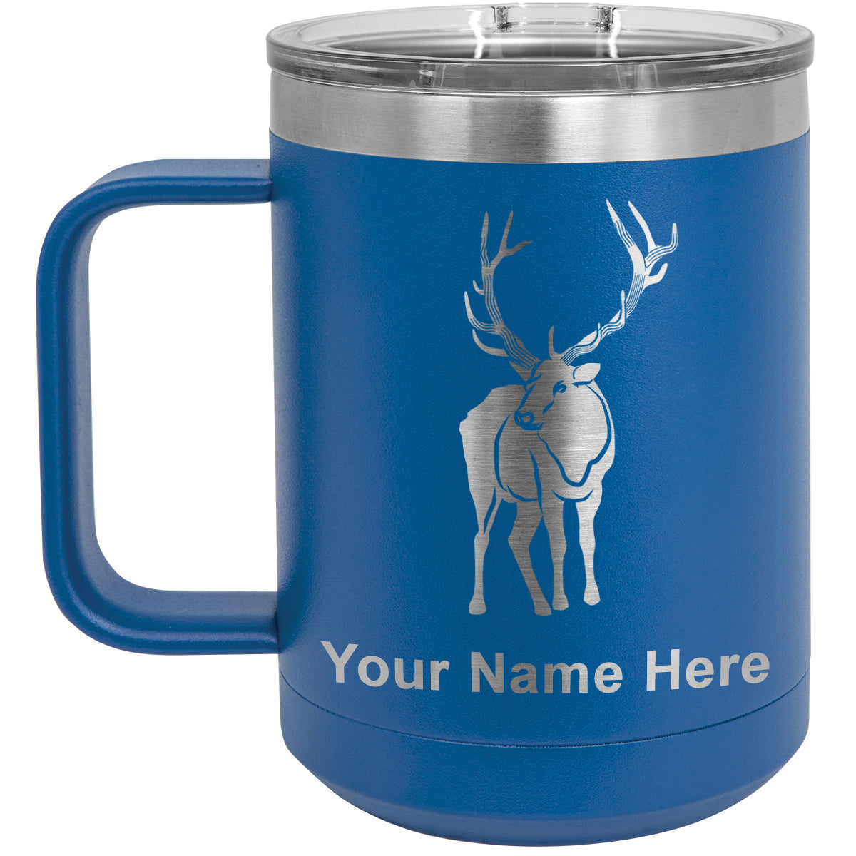 15oz Vacuum Insulated Coffee Mug, Elk, Personalized Engraving Included