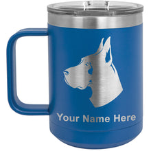 Load image into Gallery viewer, 15oz Vacuum Insulated Coffee Mug, Great Dane Dog, Personalized Engraving Included
