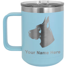 Load image into Gallery viewer, 15oz Vacuum Insulated Coffee Mug, Great Dane Dog, Personalized Engraving Included
