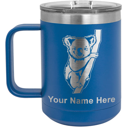 15oz Vacuum Insulated Coffee Mug, Koala Bear, Personalized Engraving Included