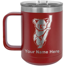 Load image into Gallery viewer, 15oz Vacuum Insulated Coffee Mug, Koala Bear, Personalized Engraving Included

