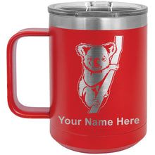 Load image into Gallery viewer, 15oz Vacuum Insulated Coffee Mug, Koala Bear, Personalized Engraving Included
