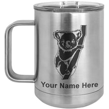 Load image into Gallery viewer, 15oz Vacuum Insulated Coffee Mug, Koala Bear, Personalized Engraving Included
