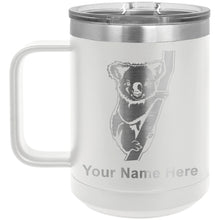 Load image into Gallery viewer, 15oz Vacuum Insulated Coffee Mug, Koala Bear, Personalized Engraving Included
